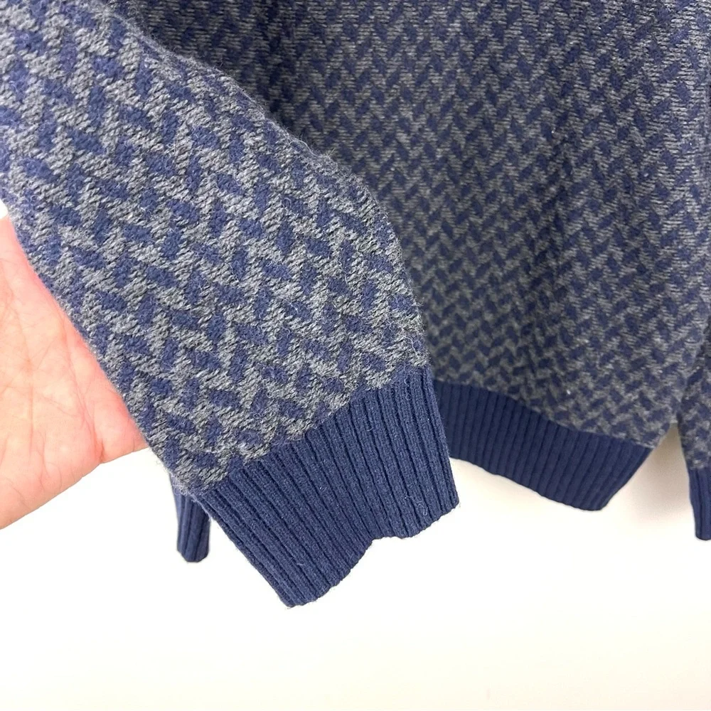 J. Crew Merino Wool Herringbone Half-Zip Sweater